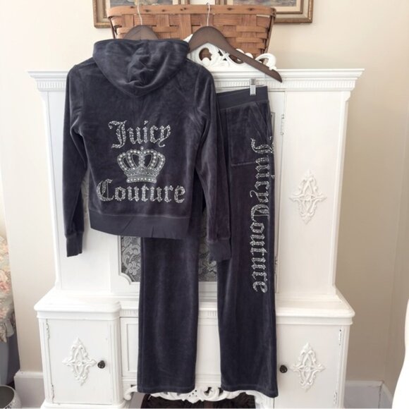 Juicy Couture Pants - Vintage Juicy Couture Velour Bling Track Suit